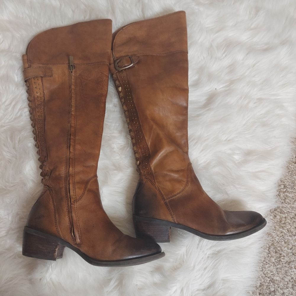 Vince Camuto over- the -knee leather boots